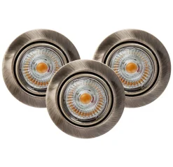 Spots*Spot Light Einbauspot 3-er Set Metall flexibel mit LED 320lm