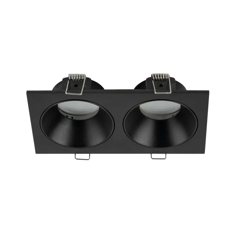 TK Lighting Einbauspot Schwarz IP65 Metall Glas GU10 2-flammig< Metall Lampen|Moderne Außenleuchten