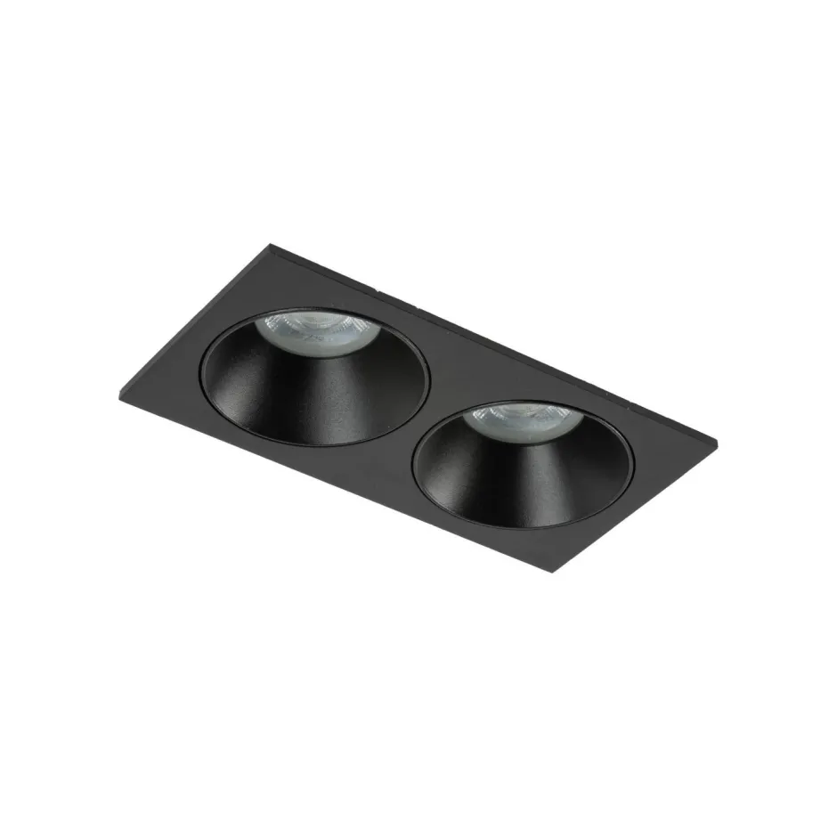 TK Lighting Einbauspot Schwarz IP65 Metall Glas GU10 2-flammig< Metall Lampen|Moderne Außenleuchten