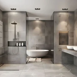 TK Lighting Einbauspot Schwarz IP65 Metall Glas GU10 2-flammig< Metall Lampen|Moderne Außenleuchten