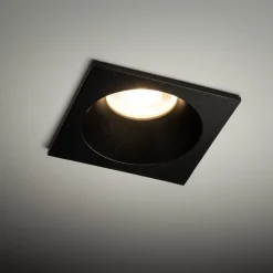 Metall Lampen|Moderne Außenleuchten*TK Lighting Einbauspot Schwarz Metall IP65 GU10 B:8,5 cm wetterfest