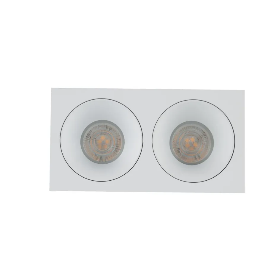 TK Lighting Einbauspot Weiß IP65 Metall Glas GU10 2-flammig< Metall Lampen|Moderne Außenleuchten
