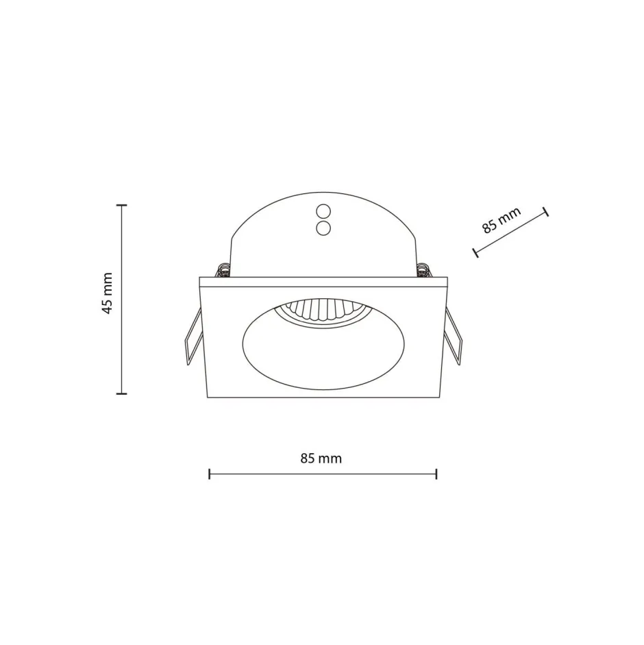 TK Lighting Einbauspot Weiß Metall IP65 GU10 L:8,5 cm wetterfest< Metall Lampen|Moderne Außenleuchten