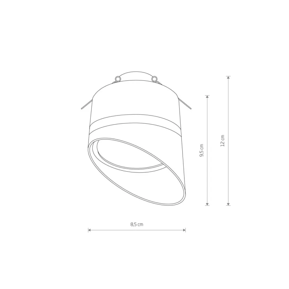 Spots|Wandleuchten*Nowodvorski Einbaustrahler GX53 Schwarz H: 12 cm Aluminium Modern