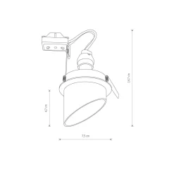 Nowodvorski Einbaustrahler Schwarz GU10 Aluminium Ø 7,5 cm punktuell< Spots|Wandleuchten