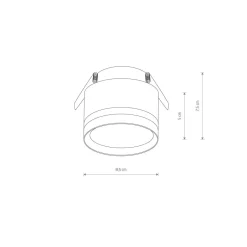 Nowodvorski Einbaustrahler Schwarz GX53 Ø 8,5 cm Aluminium Modern< Spots|Wandleuchten