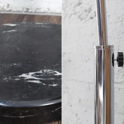 Retro Lampen|Designerlampen*Invicta Interior Elegant Standlampe Retro Chrom Schwarz 180cm