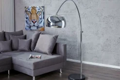Schlafzimmer Lampen|Retro Lampen*Invicta Interior Elegant Standleuchte Retro 170cm Chrom verstellbar