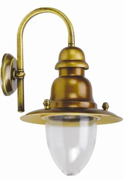 Außenleuchten Antik|Außenwandleuchten*Lido Elegante Außenwandleuchte Maritim in Messing antik IP43