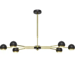 Deckenleuchten|Bürolampen*Jupiter Elegante Deckenlampe Metall GU10 in Gold Schwarz 6-flmg