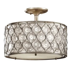 Deckenleuchten|Moderne Lampen*Elstead Elegante Deckenleuchte SAPPHIRA Kristall rund Wohnzimmer