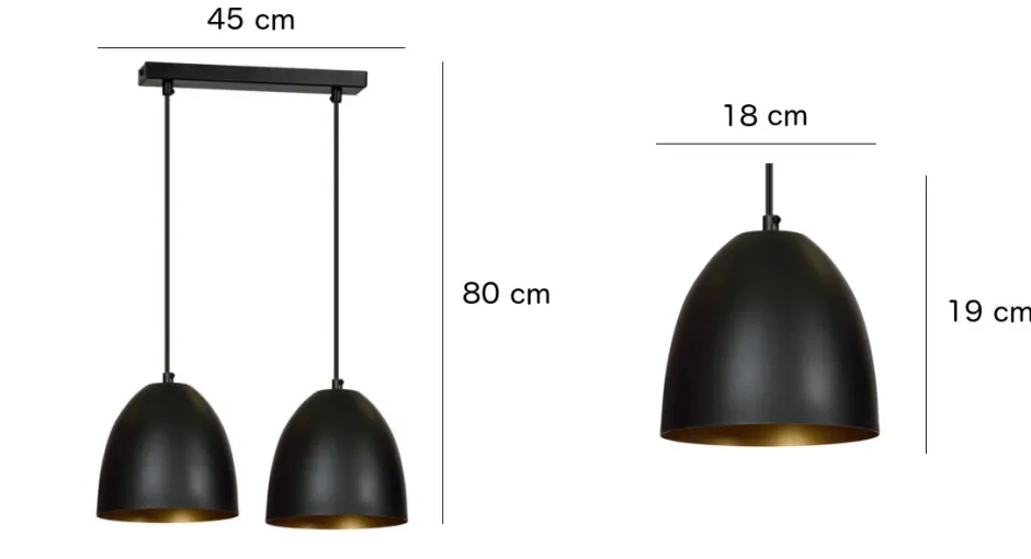 Emibig Elegante Hängelampe ANNIE Schwarz Retro Esstisch< Hängelampen|Esszimmer Lampen