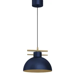 Luminex Elegante Hängelampe Dunkelblau Gold Ø29 cm E27 rund< Hängelampen|Bürolampen