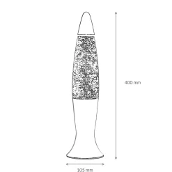 Retro Lampen|Lavalampen*Easylight Elegante Lavalampe Glitter in 40cm G9 Retro ROXY