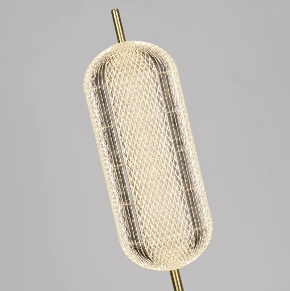 Wohnzimmerlampen|Metall Lampen*Searchlight Elegante LED Stehleuchte Metall 154 cm 23 W in Messing