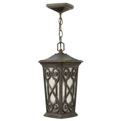 Rustikale Lampen|Vintage Lampen*Elstead Elegante Pendelleuchte außen Braun Rustikal IP44