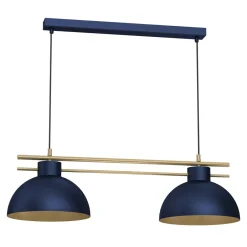 Hängelampen|Bürolampen*Luminex Elegante Pendelleuchte Dunkelblau Gold E27 85,5 cm