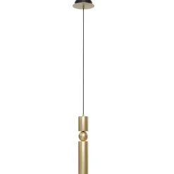 Jupiter Elegante Pendelleuchte Metall rund GU10 L:12 cm in Gold< Hängelampen|Bürolampen