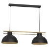 Hängelampen|Bürolampen*Luminex Elegante Pendelleuchte Metall Schwarz Gold E27 85,5 cm