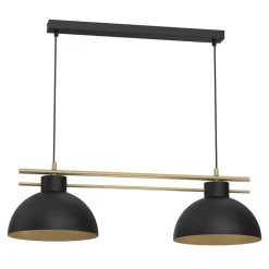 Hängelampen|Bürolampen*Luminex Elegante Pendelleuchte Metall Schwarz Gold E27 85,5 cm