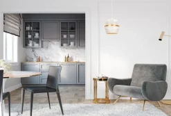 Hängelampen|Bürolampen*Belis Elegante Pendelleuchte Metall Weiß Gold E27 Ø20 cm rund