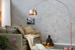 Invicta Interior Elegante Standlampe Retro 170cm gebogen< Kugellampen|Retro Lampen