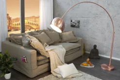 Invicta Interior Elegante Standlampe Retro 170cm gebogen< Kugellampen|Retro Lampen