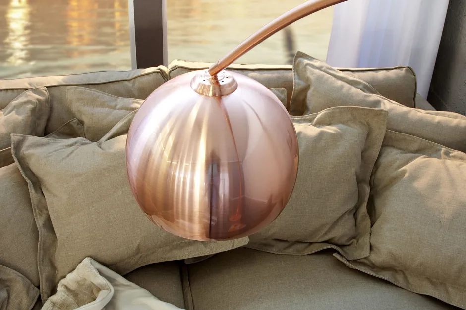 Invicta Interior Elegante Standlampe Retro 170cm gebogen< Kugellampen|Retro Lampen