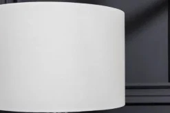 Invicta Interior Elegante Tischleuchte AQUAMENTI Weiß Glas Stoff< Moderne Lampen|Glaslampen