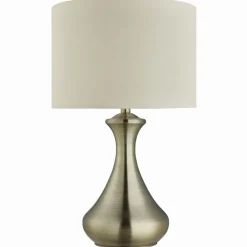 Tischlampen|Schlafzimmer Lampen*Searchlight Elegante Tischleuchte in Messing Optik