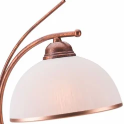 Lamkur Elegante Tischleuchte KALONA Braun Jugendstil 49cm< Glaslampen|Jugendstil Lampen