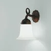 Berliner Messingleuchten Elegante Wandlampe Echt-Messing Glas E27 dekorativ< Wohnzimmerlampen|Metall Lampen