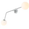 Badezimmer Lampe|Wandleuchten*ALDEX Elegante Wandlampe in Chrom blendarm Glas Metall H:34 cm