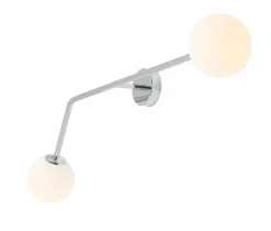 Badezimmer Lampe|Wandleuchten*ALDEX Elegante Wandlampe in Chrom blendarm Glas Metall H:34 cm