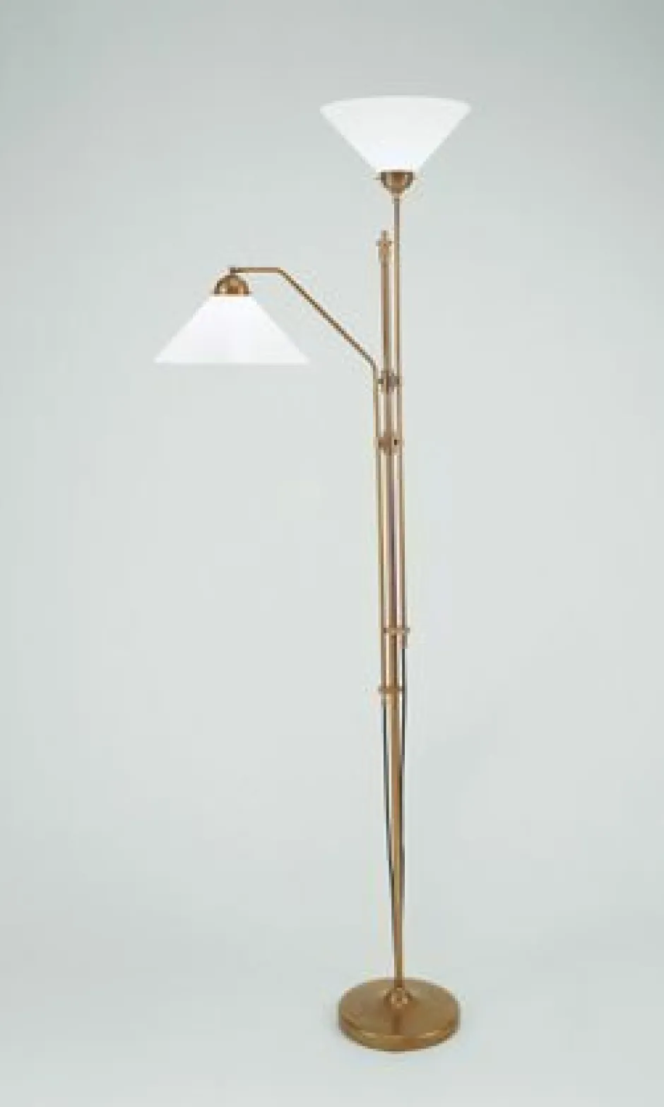 Wohnzimmerlampen|Metall Lampen*Berliner Messingleuchten Eleganter Deckenfluter Berliner Messing Glas E27 200 cm