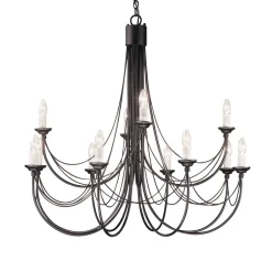 Elstead Eleganter Kronleuchter Schwarz Rustikal Ø98cm< Rustikale Lampen|Designerlampen