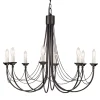 Rustikale Lampen|Designerlampen*Elstead Eleganter Lüster GOTICA 1 Schwarz Rustikal Esstisch