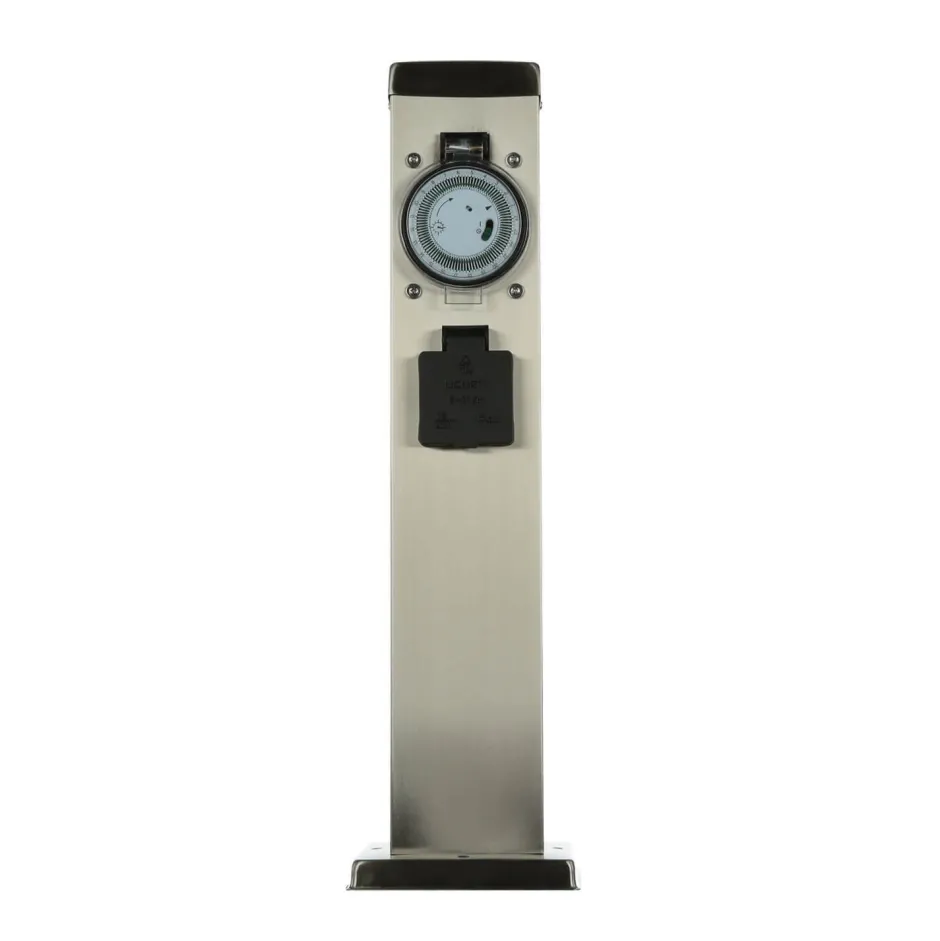 Easylight Energiesäule mit Timer 2-fach Garten Terrasse< Metall Lampen