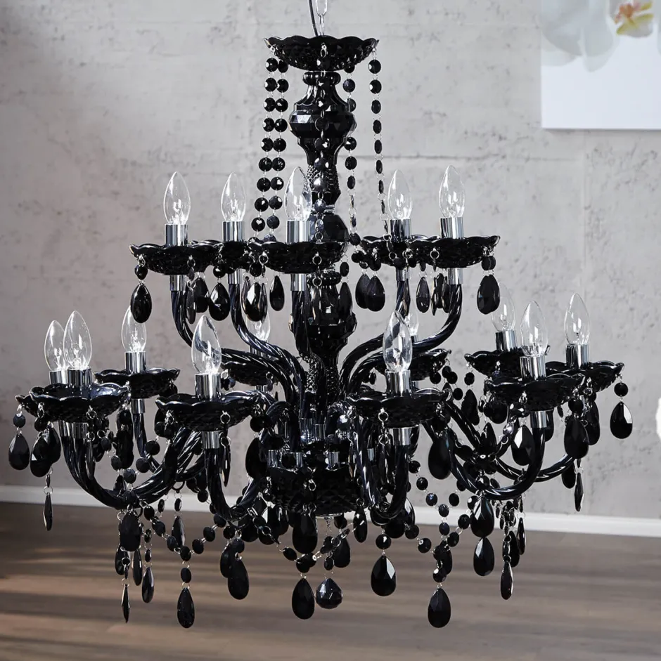 Invicta Interior Esszimmer Lampe Designerleuchte Klassisch E14 Schwarz< Hängelampen|Designerlampen