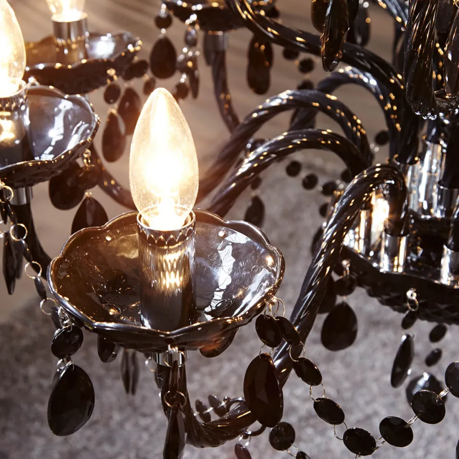 Invicta Interior Esszimmer Lampe Designerleuchte Klassisch E14 Schwarz< Hängelampen|Designerlampen