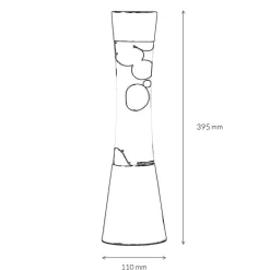 Retro Lampen|Lavalampen*Easylight Feurige Lavalampe Rot Orange SANDRO 39cm mit Schalter