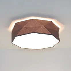 TK Lighting Flache Deckenleuchte BISO Grau 4flmg zeitlos eckig< Wohnzimmerlampen|Bürolampen