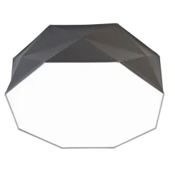 TK Lighting Flache Deckenleuchte BISO Grau 4flmg zeitlos eckig< Wohnzimmerlampen|Bürolampen