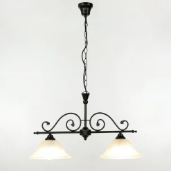 Glaslampen|Rustikale Lampen*Easylight 2-flammige Leuchte hängend DOROTHEA Landhausstil