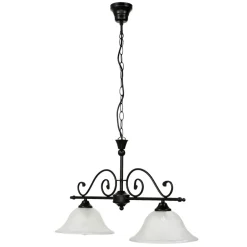 Glaslampen|Rustikale Lampen*Easylight 2-flammige Leuchte hängend DOROTHEA Landhausstil