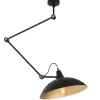 Deckenleuchten|Wandleuchten*ALDEX Flexible Deckenlampe Loft in Schwarz Gold E27 Metall