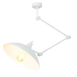 Retro Lampen|Wohnzimmerlampen*ALDEX Flexible Deckenlampe Weiß Wohnzimmer Retro Leuchte