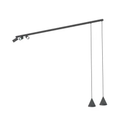 Hängelampen|Bürolampen*Nowodvorski Flexible Hängelampe Aluminium 160 cm GU10 Schwarz