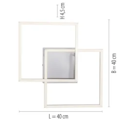 Wohnzimmerlampen|Metall Lampen*Just Light Flexible LED Deckenleuchte in Stahl 3000 K B:35,9 cm