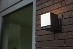 Metall Lampen|Led Außenleuchten*Eco-Light Flexible LED Wandleuchte Schwarz IP54 3000 K Aluminium